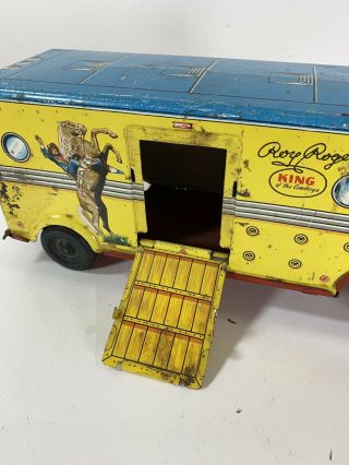 Vintage Marx Roy Rogers Trigger Dodge Cab Semi Truck King Of The Cowboys Tin 3