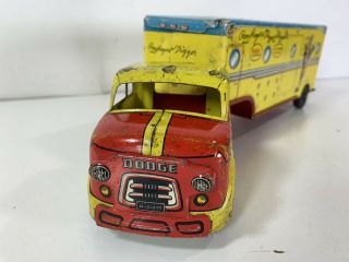 Vintage Marx Roy Rogers Trigger Dodge Cab Semi Truck King Of The Cowboys Tin 7