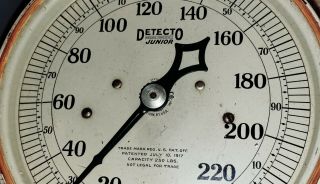 Vtg Jacob ' s Brothers DETECTO Jr MEDICAL SCALE 250LB Stand On Weight 1917 White 6
