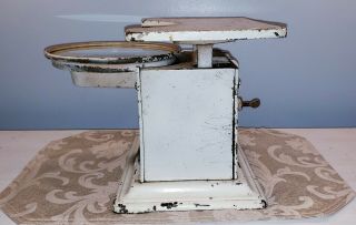 Vtg Jacob ' s Brothers DETECTO Jr MEDICAL SCALE 250LB Stand On Weight 1917 White 8