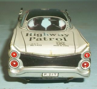 Vintage Tin Litho Highway Patrol Car Friction w/ Shooting Action 7