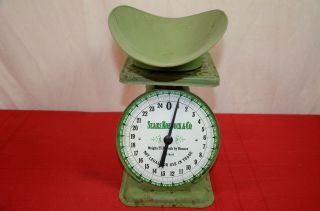 Antique Sears Roebuck & Co.  25 Pound Scale 1906 Model Green 1882