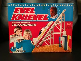 Evel Knievel Battery Powered Toothbrush,  Nib