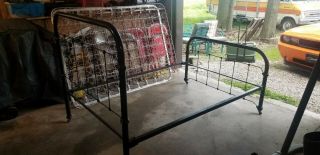 Antique Cast Iron Bed Frame And Springs