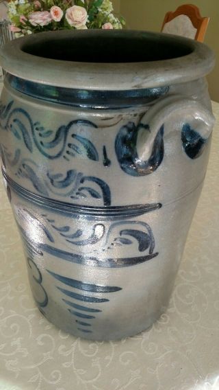 Decorated stoneware crock - Greensboro Pa 3