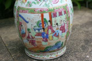 Large Antique Chinese Porcelain Hand Painted Famille Rose Vase 2