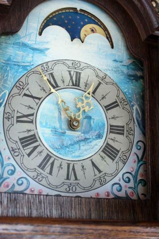 GIANT WESTMINSTER FRIESIAN ZAANSE WALL CLOCK handpainted DIAL MOONPHASE 3