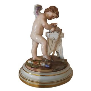 19 Ce.  Meissen Porcelain Figurine Of Cupid Sharpening Arrow - マイセン - M145