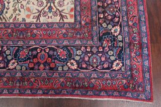 Pre - 1900 Antique Evenly Worn Floral 8x11 Dorokhsh Oriental Area Rug Hand - Knotted