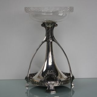 WMF Art Nouveau silver plated flower centerpiece. 5