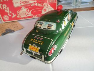 Marx Dick Tracy Siren Squad Car N.  O.  S.  W/ BOX & INSTRUCTIONS Near Tin 1940s 5