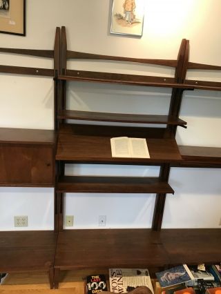 (3) Mid Century Modern Walnut Freestanding Wall Unit Herman Miller Nelson Cado 6