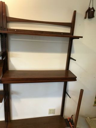 (3) Mid Century Modern Walnut Freestanding Wall Unit Herman Miller Nelson Cado 9