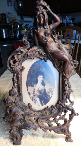 Antique Decorative Metal Picture Frame By Beatrice Cherub