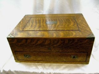 Sawn Oak & Brass Accent Silver Chest Ph.  Zang Brewing Co.  C1880