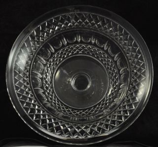 Large Antique Blown & Cut Flared Flint Glass Footed 10 Inch Bowl 1840 4