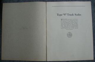 1925 Fairbanks Morse Type ' S ' Railroad Track Scale Brochure - Bulletin 130 - B 2