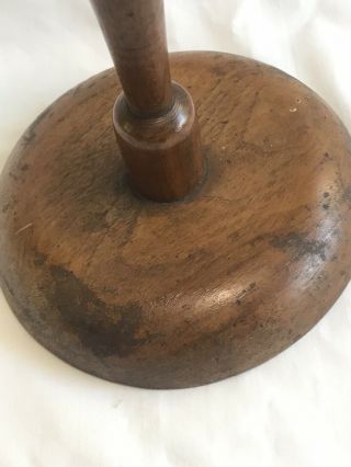 VINTAGE WOODEN HAT MOLD FORM ON STAND 4