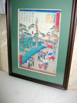 Japanese Ukiyo E Wood Block Print 19th Century