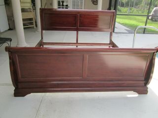 King Size Sleigh Head Board Foot Board And Rails Wood Not