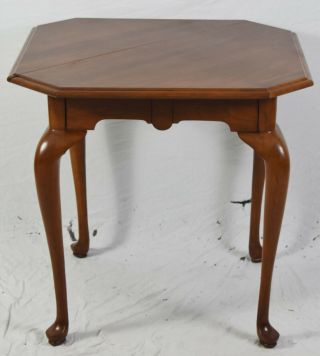 HENKEL HARRIS Drop Side Cherry Corner Table Williamsburg Style 3