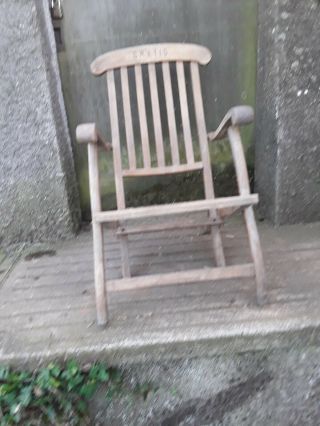 Antique / Vintage Steamer Deck Chair - Item For Restoration
