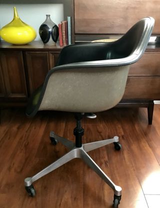 Mid Century Eames Herman Miller Adjustable Drafting Swivel Shell Chair 3