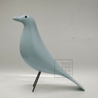 mid century danish modern house bird ornament dove decoration nelson : blue 2