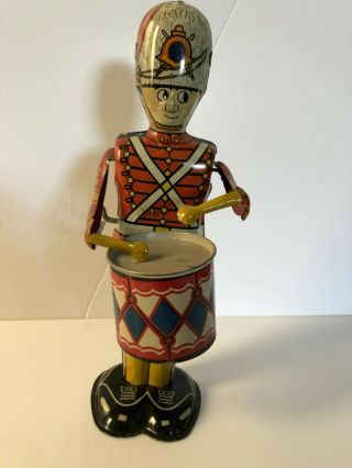 Louis Max Mechanical Tin Drummer Boy Wind Up Tin Boxed
