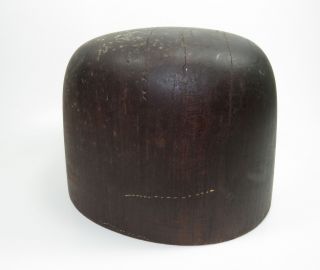 Vintage Wood Wooden Millinery Hat Block Head Mold Form Size 5 - 3/4 5