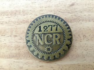 Early National Cash Register Co.  Brass Employee Pin Badge