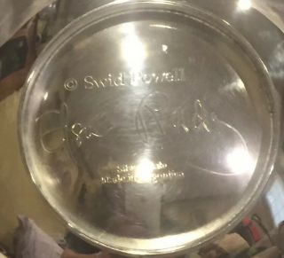 VTG 1990 Modernist Art Elsa Rady Silver Plate Wing Bowl for Swid Powell 7.  25”Dia 6
