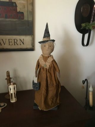 Primitive Halloween Standing Witch