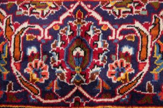 VINTAGE Traditional Floral VIBRANT RED Oriental Area Rug Hand - Knotted WOOL 8x12 11