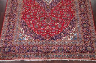 VINTAGE Traditional Floral VIBRANT RED Oriental Area Rug Hand - Knotted WOOL 8x12 5