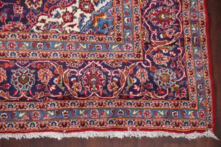VINTAGE Traditional Floral VIBRANT RED Oriental Area Rug Hand - Knotted WOOL 8x12 6