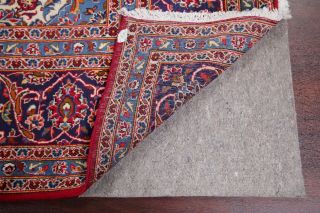 VINTAGE Traditional Floral VIBRANT RED Oriental Area Rug Hand - Knotted WOOL 8x12 9