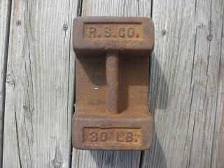 R.  S.  Co.  30 Lb Calibration Elevator Scale Weight - Doorstop/tent Anchor