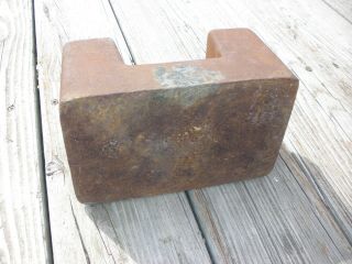 R.  S.  Co.  Antique Calibration Elevator Scale Weight 30 lbs - Doorstop/Tent Anchor 5