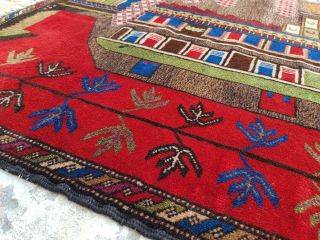 Baluch Rug Handmade Afghan Vintage Rug Trible Shindand Rug 127x89 cm wool/origin 10