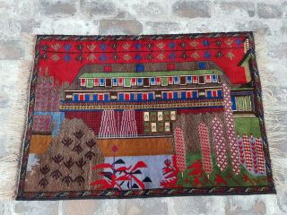 Baluch Rug Handmade Afghan Vintage Rug Trible Shindand Rug 127x89 cm wool/origin 12