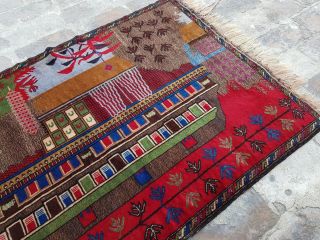 Baluch Rug Handmade Afghan Vintage Rug Trible Shindand Rug 127x89 cm wool/origin 4