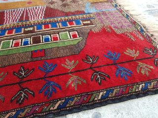 Baluch Rug Handmade Afghan Vintage Rug Trible Shindand Rug 127x89 cm wool/origin 8