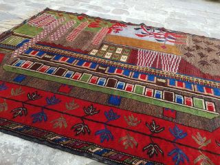 Baluch Rug Handmade Afghan Vintage Rug Trible Shindand Rug 127x89 cm wool/origin 9