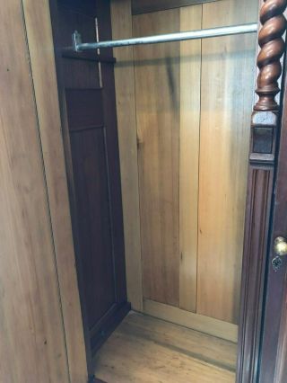 Antique 19th Century Carved Walnut Armoire wardrobe 3