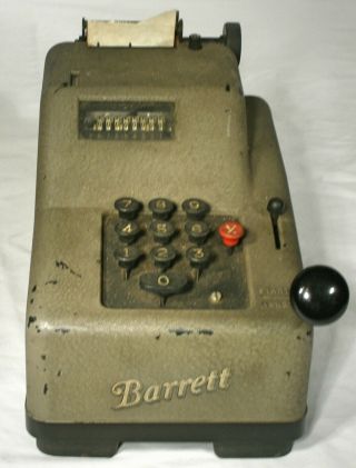 Vintage Mechanical Adding Machine Barrett B18 Parts 5