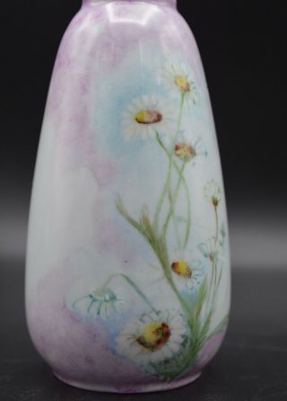 German Art Deco Fraureuth Vase,  fine handpainted Butterfly Daisy 1928 - 1935 6