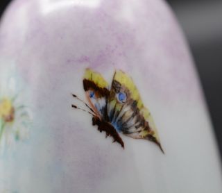 German Art Deco Fraureuth Vase,  fine handpainted Butterfly Daisy 1928 - 1935 9