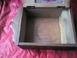 UNIQUE ANTIQUE PRIMITIVE OLD HAND MADE WOODEN WALL HANGING CLOCK BOX 5