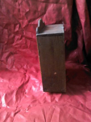 UNIQUE ANTIQUE PRIMITIVE OLD HAND MADE WOODEN WALL HANGING CLOCK BOX 7